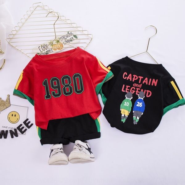 

boy's sportswear new and digital shorts zhong xiao tong boy digital short-sleeved shorts loose two-piece