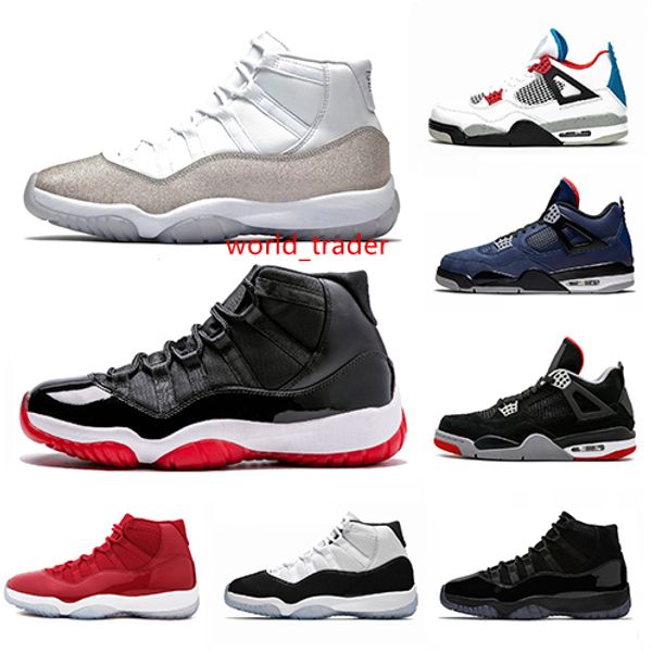 

2020 x bred 11 mens basketball обувь metallic silver wmns 11s черный красный лояльных синий 4s то, что 4 мужчины женщины спортивные кроссовк