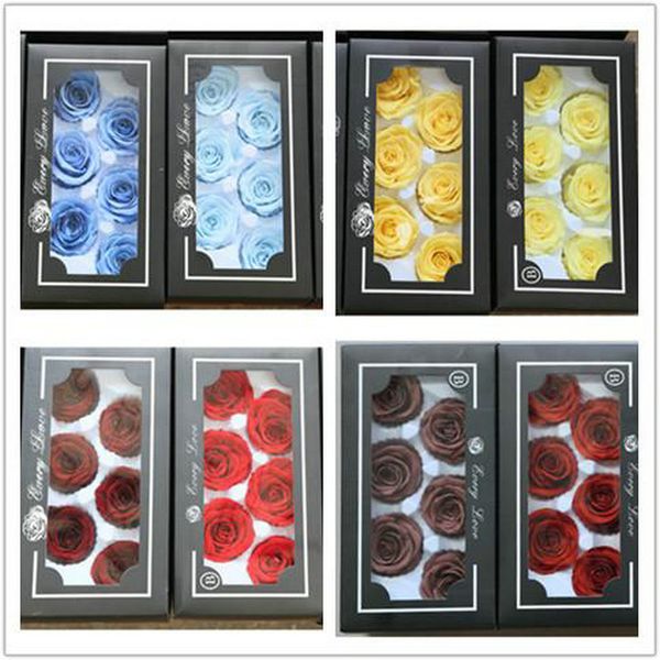 

5-6cm/6pcs,grade b preserved eternal rose head, real roses for wedding party decoration,flower gift favor