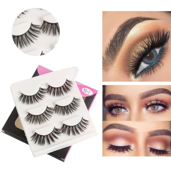 

3d false eyelashes handmade natural thick long false eyelashes beauty extension tools fake eye lashes makeup tools 4pairs