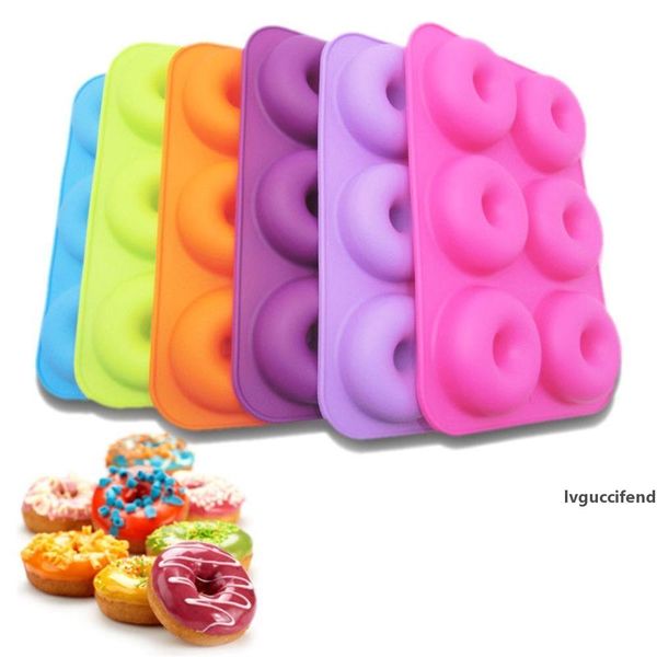 

6 cavity non-stick silicone donut mould donut muffin cake silicone doughnut bakeware baking kitchen cake shop bakeware tools