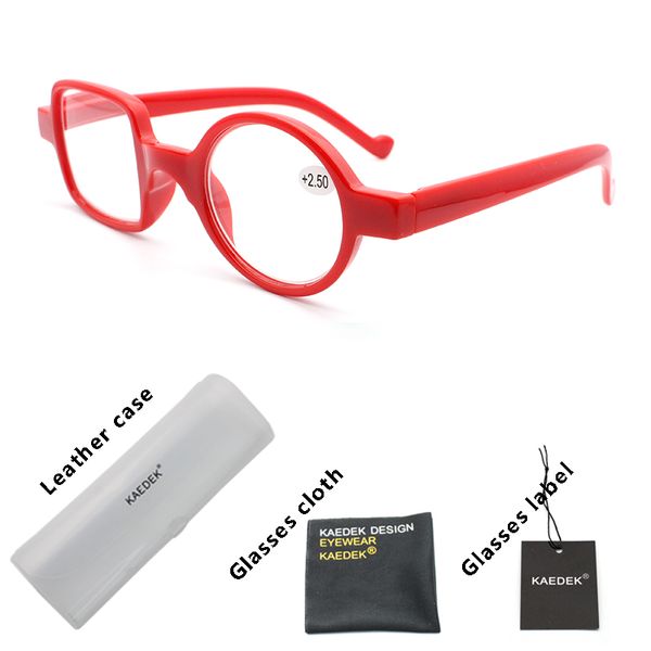 

kaedek read eyeglass men women round vintage reading glasses light weight with spring hinge easy to carry +1 +1.5 +2 +2.5+3.0, White;black