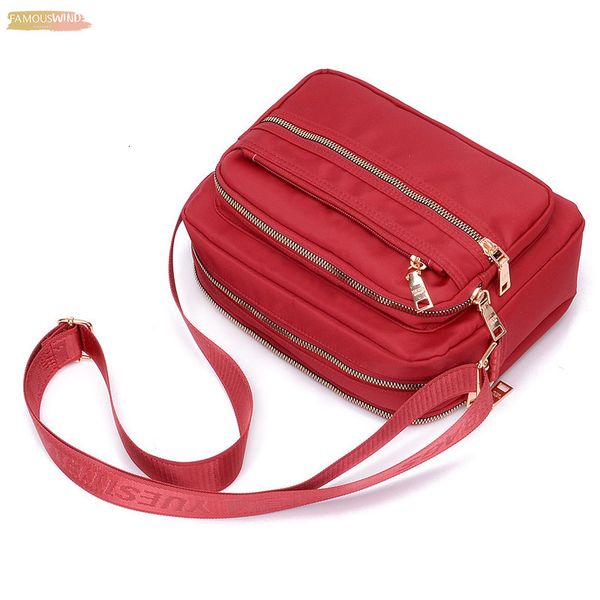 

women fashion solid color nylon zipper waterproof nylon shoulder bag female crossbody bag ladies bolsa waterproof travel messenger bag