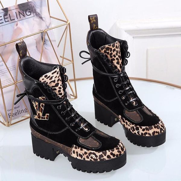 

women shoes ankle fashion boots leather big size laureate platform desert boot bottes femmes luxury design l #215 casua