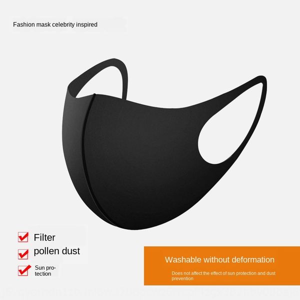 

pyy6a masks washable men's and women's mask mask spring and summer black internet celebrities same fashion dustproof breathable wa