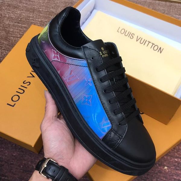 

luxury sports shoes for men sneakers luxembourg casual luxury style fashion sneakers zapatos de hombre vintage lace -up style chaussures, Black