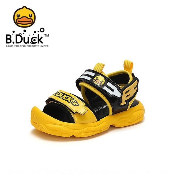 

rpgge b.duck little yellow duck boys' sandals children's shoes children's shoes 2020 new boys' beach fashion sandals bre, Black;red
