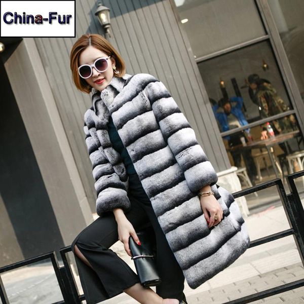 

real rex fur coat long style women 100% genuine rex fur jacket warm soft natural real overcoat, Black