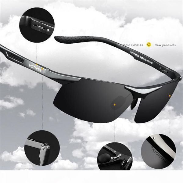 

hd safe sport sunglasses for men brand sunglasses polarized aluminum-magnesium glasses fashion mirror driving eyewear anti glare hot, White;black
