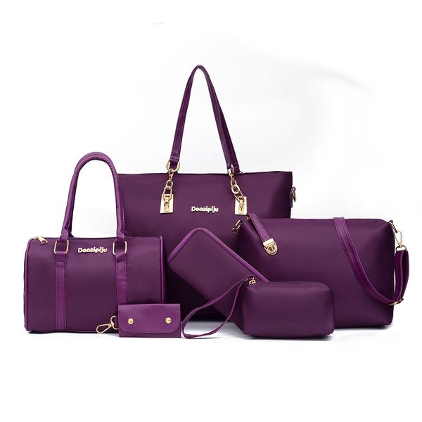 

hand suit hand hand nylon oxford six-piece suit women's waterproof mother bag shoulder straddling women's bag, White