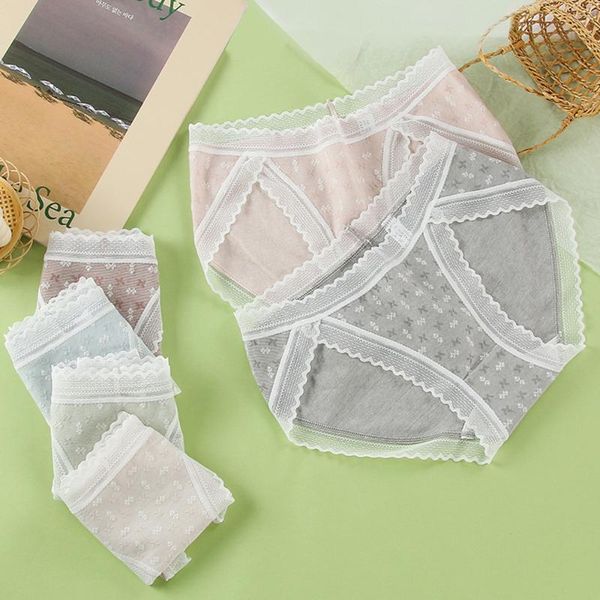 

japanese ladies lace mid-waist hip panties comfortable and seamless stretch briefs, Black;pink