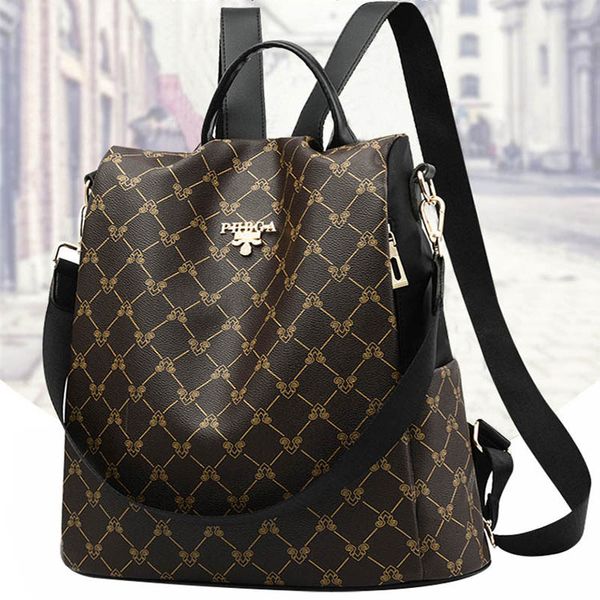 

backpack genuine leather backpacks men and women gyletter back pack 2020 new style school travel bag large capacity handbags shoulder bag