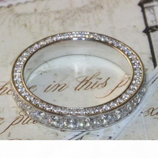 

superb 3.5mm luxury quality nscd simulated diamond vintage full eternity ring wedding band anniversary ring for party dr096 ccp, Slivery;golden