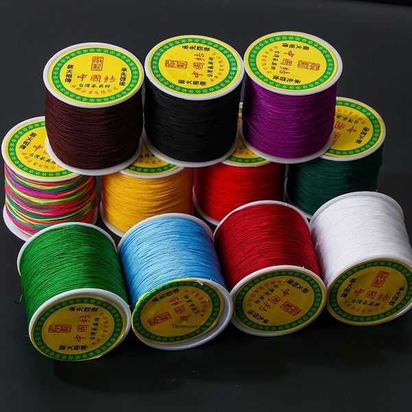 

100 m taiwan pay brand chinese knot 0.8mm handmade jewelry braided nylon chinese knot tassel line no. 72 jade line, Silver