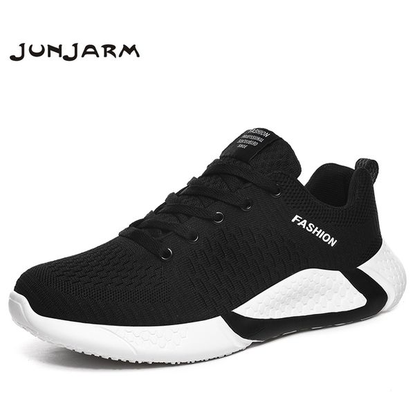 

junjarm 2020 spring new men shoes fashion lightweight men casual shoes increased comfortable cool walking sneakers 38-46, Black