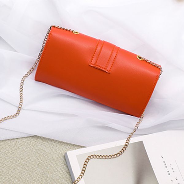 

fashion mini lady handbag pu leather messenger bag simple style lady handbag chain shoulder bag