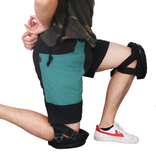 

new knee pads professional heavy duty foam padding comfortable cushion strong double straps adjustable knee protector, Black;gray