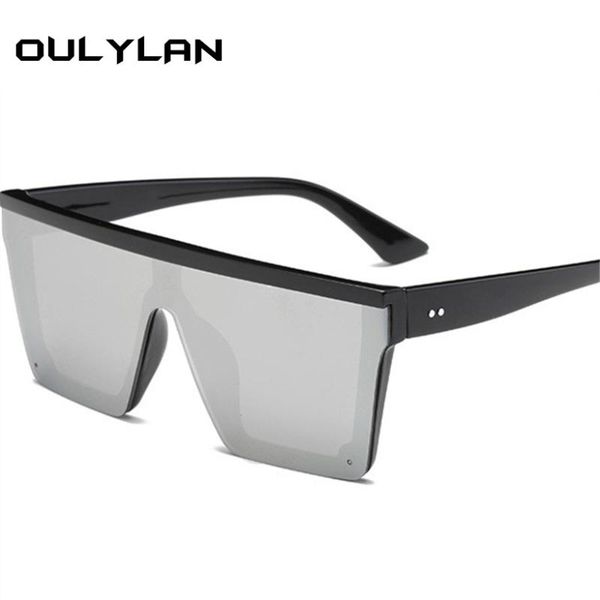 

oulylan vintage oversized sunglasses women black one piece cool driving sun glasses men fashion brand designer male eyewear, White;black