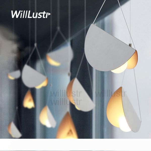 

modern flying folded paper pendant lamp metal origami art iron led hanging lighting cafe dinning room restaurant l bar suspension light