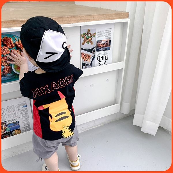 

shor sleeve sui wear 2020 summer new sui t-shirt two-piece tong t xu children's cartoon children's wear