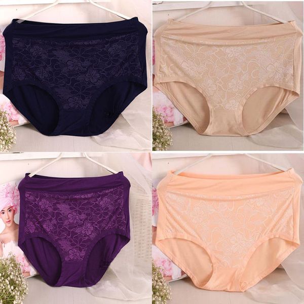 

cp105 4pcs seamless lingerie big size 6xl women panties soft fabric comfortable underwear jacquard high waist briefs, Black;pink