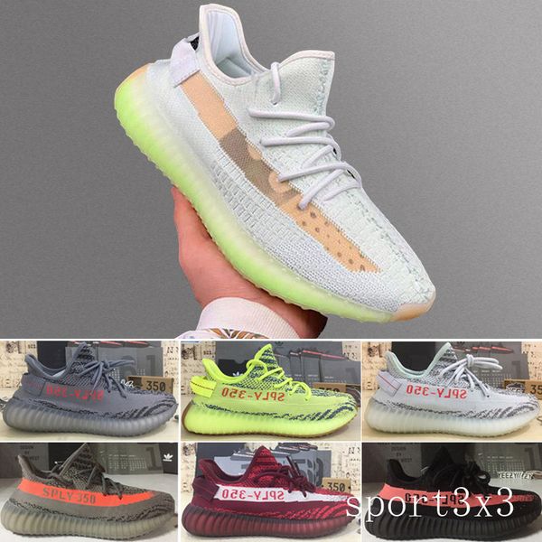 

2019 new v2 static semi frozen yellow cream white butter beluga 2.0 kanye west sports sneakers mens running shoes ehvvt, Black
