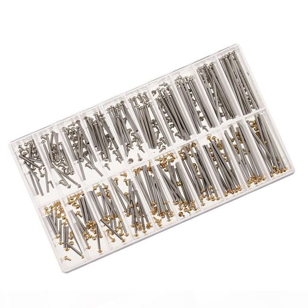 

k stainless steel watch strap screws watch pin friction strap pressure bars with rivet ends size 10mm -28mm, Black;brown