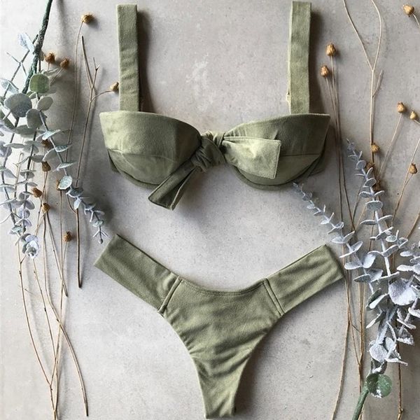 

2020 summer thong bikinis mujer biquini front tie sheer swimsuit push up swimwear women wear female bathing suit, White;black