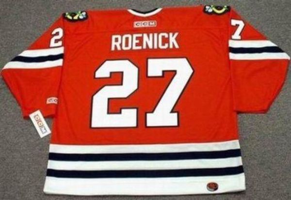 

jeremy roenick chicago blackhawks 1990 ccm turn back away hockey jersey all stitched quality any name any number any size goalie cut, Black;red