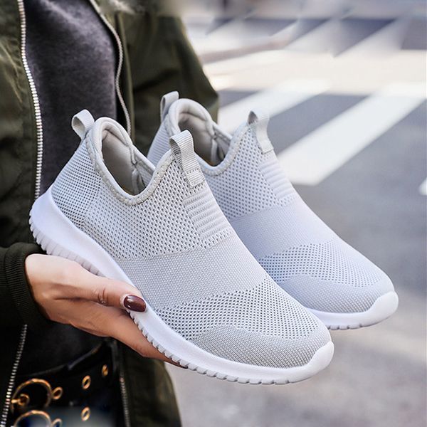 

reetene 2020 slip on men casual shoes men sneakers summer running shoes for lightweight mesh male big sizes 36-48, Black