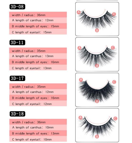 

Mink Hair lashes Big 3D 25 Styles Manual 100 Real Soft Skin friendly Multi-layer 25MM 3D Eyelashes Extension natural 3D Mink lash