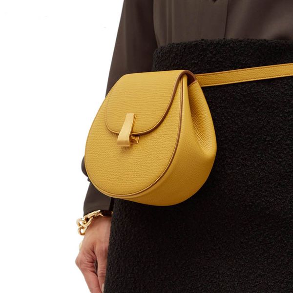 

luxury leather waist bag women messenger bags new saddle bag small cross-body pack female fanny pack belt bolso mujer #40