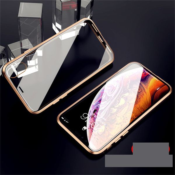 

two sides explosion proof mobile phone case for iphone 11promax 11pro 11 x/xs 7plus/8plus 7/8 6/6s plus 6/6s metal frame