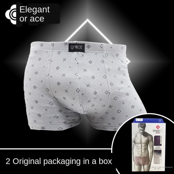 

jieliya men's underwear underwear boxer pants men's boxer pants cotton mid waist cotton shorts boxed 35005-1, Black;white