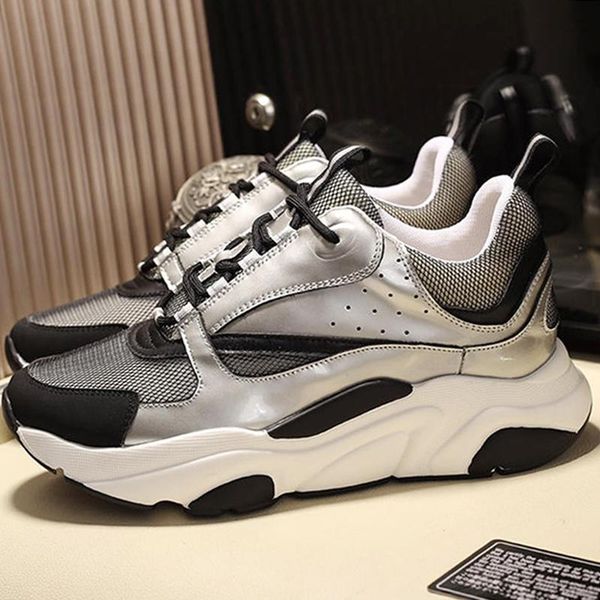 

fashion classic mens shoes b22 calfskin sneaker lace -up lightweight casual comfortable men luxury shoes calzado deportivo para hombre, Black