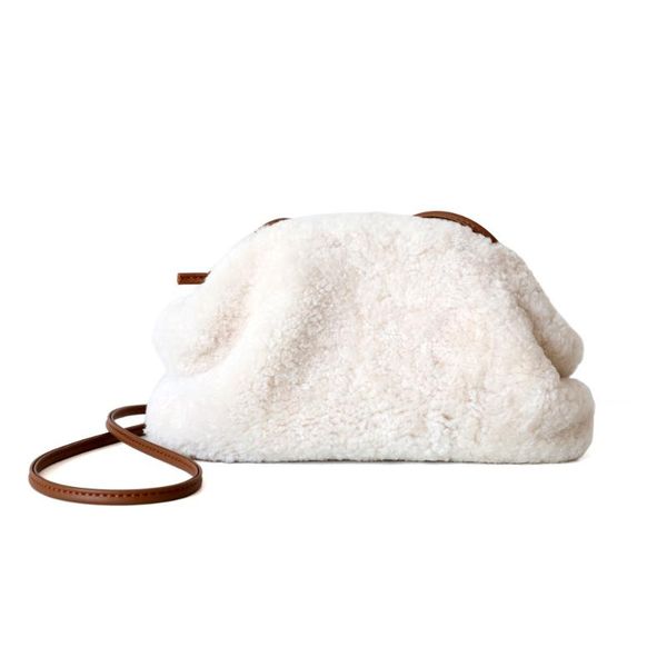 

stunning2020 lamb мода зимняя шерсть облако холдинг косой мешок бархата женский