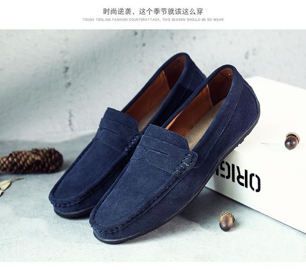 

new men driving shoes classic peas fashion men casual walking shoes sneakers with box, Black