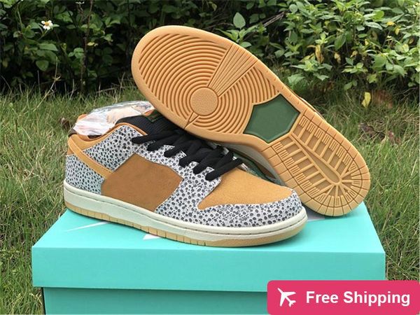 

аутентичный sb dunk low safari neutral gray кумкват desert очер кроссовки мужчины atmos скейтбординг обувь кроссовки с оригинальным box 5-12