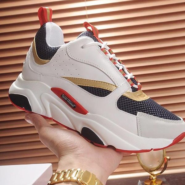 

b22 canvas and calfskin sneaker mens shoes lightweight fashion classic vintage shoes lace -up low luxury men shoes sale fast del, Black