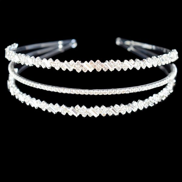 

elegant bridal tiara crystal silver plated hairbands wedding bridal headwear hair accessories gold plated hair jewelry hairpin mx200727, White;golden