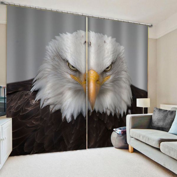 

Decoration curtains big birds curtains Window Blackout Luxury 3D Curtains set For Bed room Living room