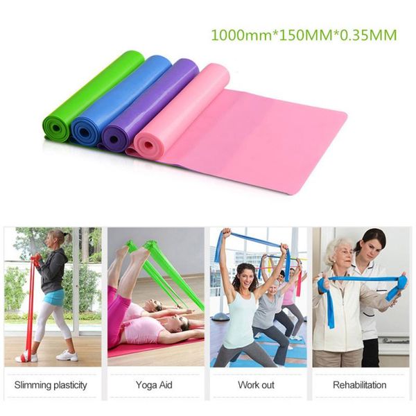 

elastic yoga stretch resistance band pilates latex yoga pull belt strength tension piece training fitness gym home exercise