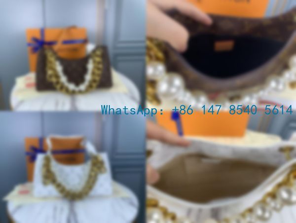 

69812 the new 2020 popular fashion versatile one-shoulder cross-body pearl handbag ladies casual bag