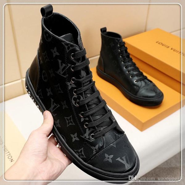 

2020qc new men's casual fashion shoes, men's travel outdoor sports shoes, high-lace-up shoes, fast delivery, original box pack, Black