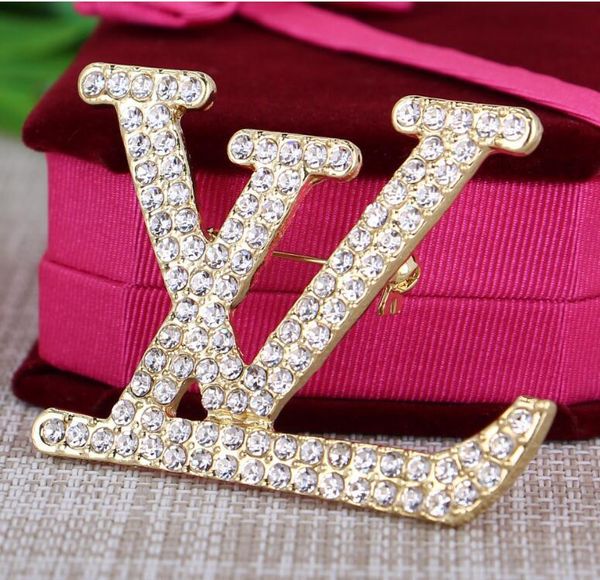 

luxury designer brooches bling bling rhinestone pin brooch for women gift bee brooch jewelry gold silver in stock