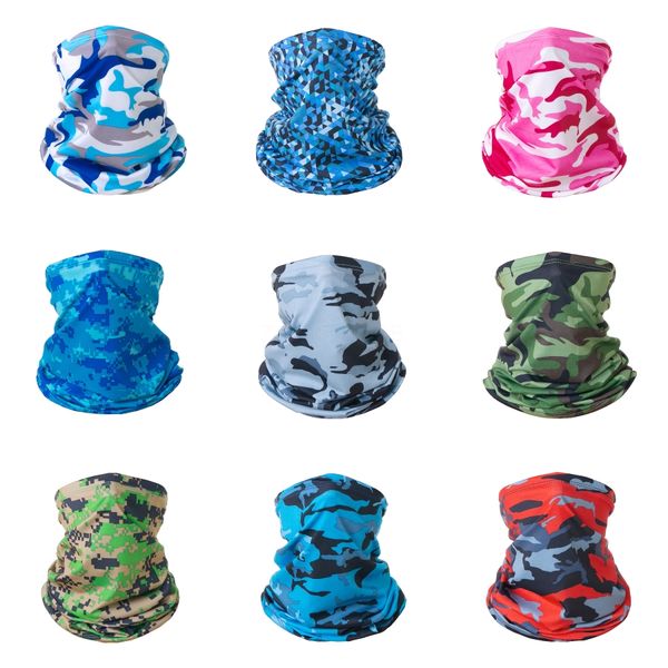 

multifunctional seamless magic mask face scarf halloween party bicycle cs ski headwear half face bandana cosplay mask camouflage co#389#610, Black