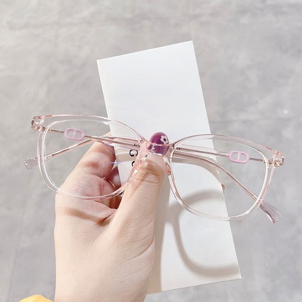 

s11588 square tr90 korean myopia fashion frame students' myopia glasses optical frame plain-looking street pgraphy plain glasses, Silver