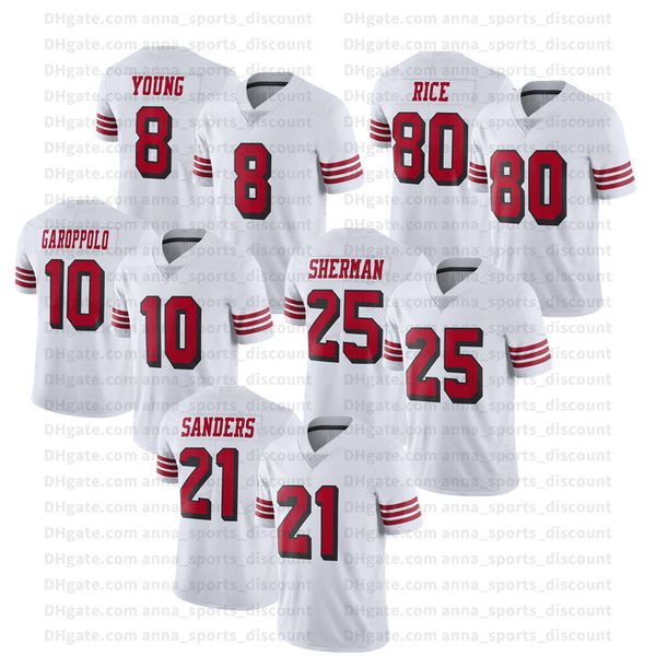 

2020 american football team uniform 49 people 10 garoppolo 85 kittle custom series light and wear-resistant comfortable sports t-shirt, Black;gray