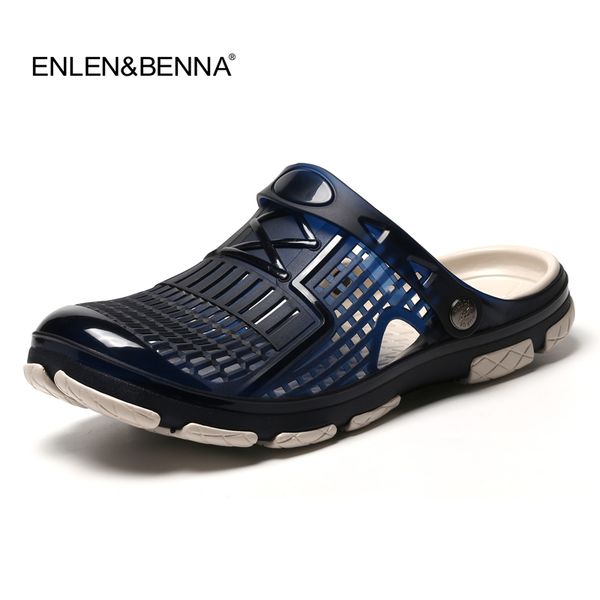 

2020 new men sandals summer flip flops slippers men outdoor beach casual shoes male sandals water shoes sandalia masculina, Black