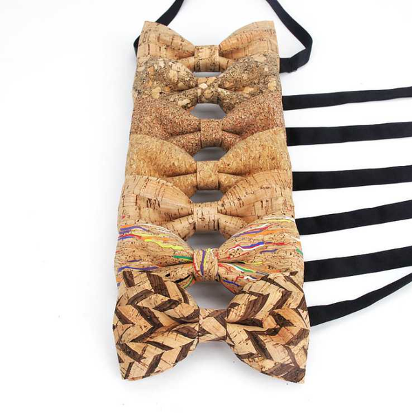 

cork wood bow tie plaid neckwear adjustable butterfly tie novelty bow ties cravats ties for wedding wooden stylish bowtie, Blue;purple
